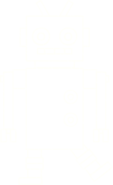 Bir insan tarafından çizilen robot tebeşiri.