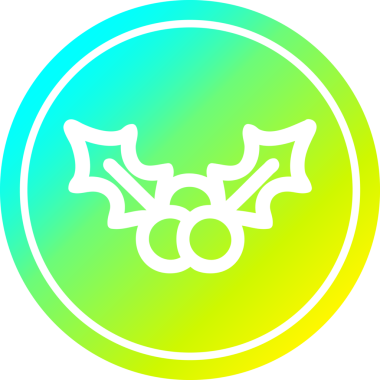 Noel 'de bir insan tarafından çizilmiş havalı gradyan çizgili kutsal dairesel simge