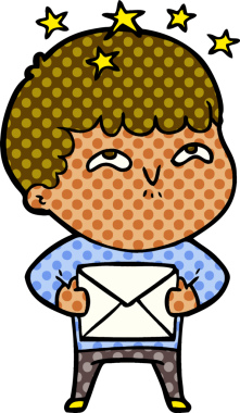 çizgi film bir insan tarafından çizilmiş hayret verici çocuk.