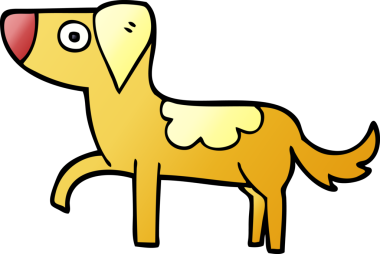 Bir insan tarafından çizilmiş karalama duran köpek.