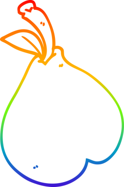 Bir insan tarafından çizilmiş sağlıklı bir armut çizgi çizimi.