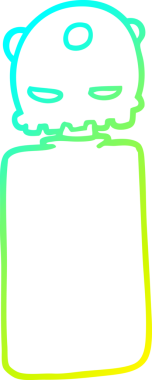 Bir insan tarafından çizilmiş soğuk gradyan robot çizimi