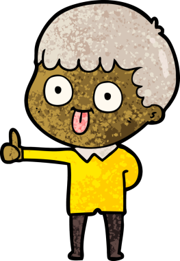 Bir insan tarafından çizilmiş çizgi film adamı.