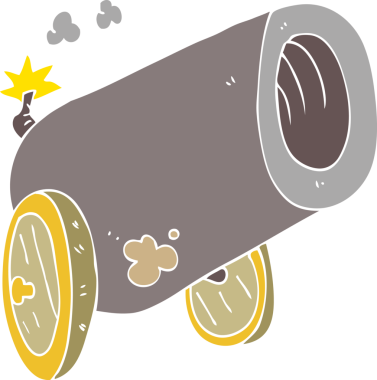 Bir insan tarafından çizilen büyük topun düz renk çizimi