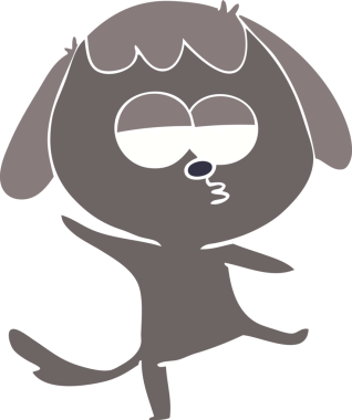 Bir insan tarafından çizilmiş düz renkli çizgi film.