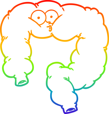 gökkuşağı gradyan çizgi çizimi bir insan tarafından çizilmiş süpriz kolon