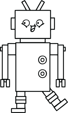Bir insan tarafından çizilmiş robot çizimi