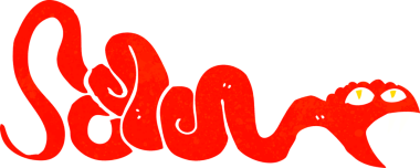 Bir insan tarafından çizilmiş çizgi film yılanı.