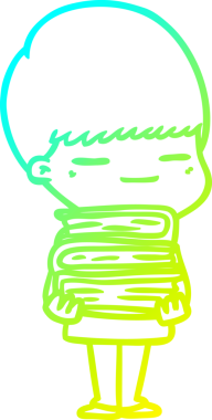 Bir insan tarafından çizilmiş kendini beğenmiş bir çizgi film karakteri.