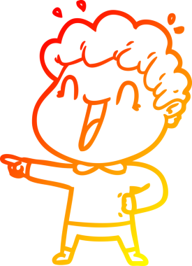 Bir insan tarafından çizilmiş mutlu bir adamın çizgi çizimi.