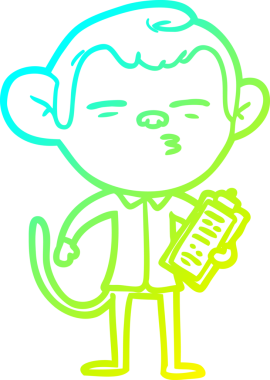 Bir insan tarafından çizilmiş bir çizgi film karakteri çizimi.