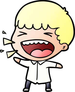 Bir insan tarafından çizilmiş gülen adam.