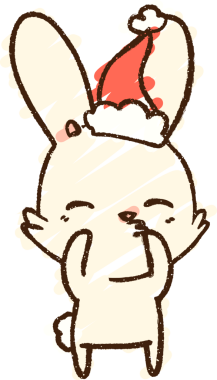 Bir insan tarafından çizilen Noel Tavşanı Tebeşiri