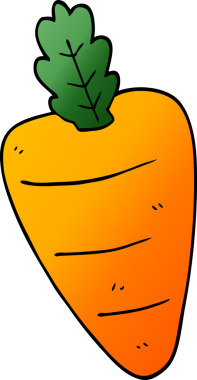 Bir insan tarafından çizilmiş karalama havucu.