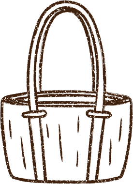 Bir insan tarafından çizilmiş el çantası Kömür Çizimi