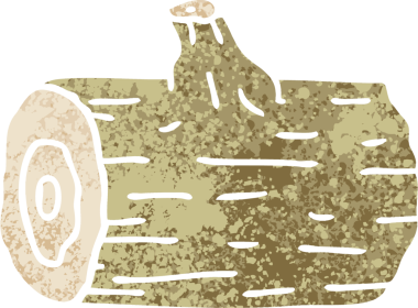 Bir insan tarafından çizilmiş tuhaf illüstrasyon tarzı ahşap karikatür.