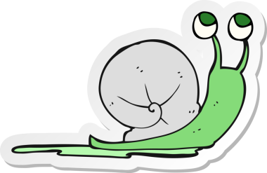 Bir insan tarafından çizilmiş bir salyangozun çıkartması.