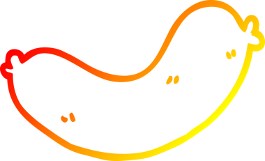 Bir insan tarafından çizilmiş bir çizgi filmin sıcak gradyan çizimi