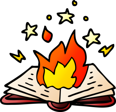 Bir insan tarafından çizilmiş karalama büyü kitabı.