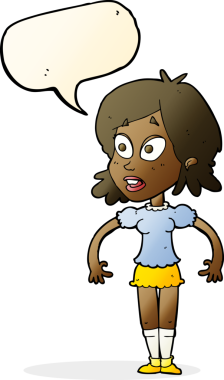 Bir insan tarafından çizilmiş konuşma balonlu bir karikatür.