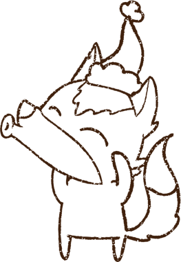 Bir insan tarafından çizilen Noel Kurdu Kömürü