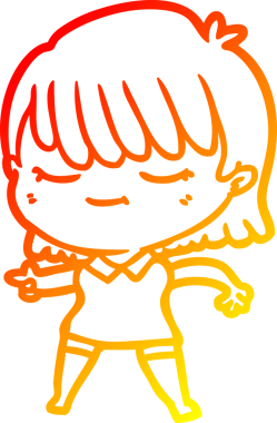 Bir insan tarafından çizilmiş bir karikatür kadın çizimi