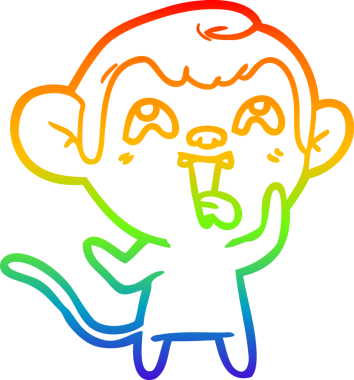 gökkuşağı gradyan çizgisi insan tarafından çizilmiş çılgın bir çizgi maymun çizimi