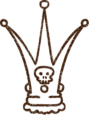 Ürkütücü Taç Kömürü Bir insan tarafından çizilmiş