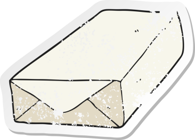 Bir insan tarafından çizilmiş bir ofis kağıdı paketinin gerilimli yapıştırması.