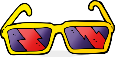 bir insan tarafından çizilmiş güneş gözlüğü.