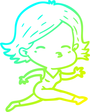 Bir insan tarafından çizilmiş bir karikatür kadın çizimi.