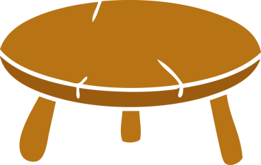 Bir insan tarafından çizilmiş ahşap bir tabure karalaması.