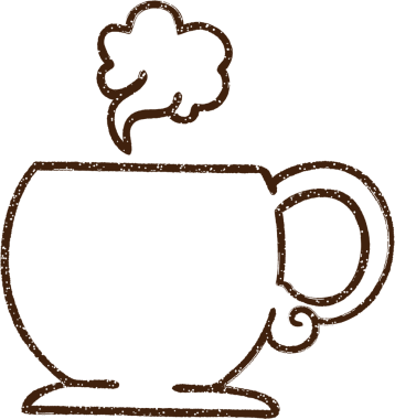 Bir insan tarafından çizilen buharda pişen Kahve Kömürü