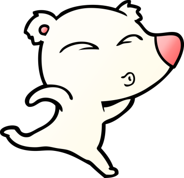 Bir insan tarafından çizilmiş kutup ayısı ıslığı.