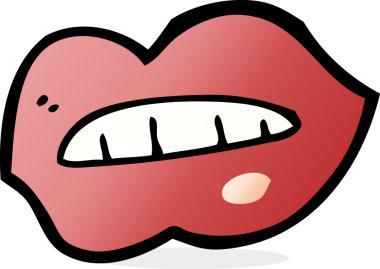 bir insan tarafından çizilmiş karikatür dudaklar