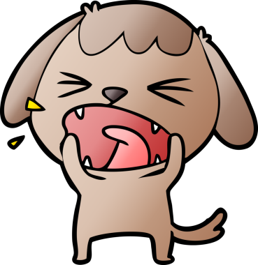 Bir insan tarafından çizilmiş şirin bir köpek havlaması.