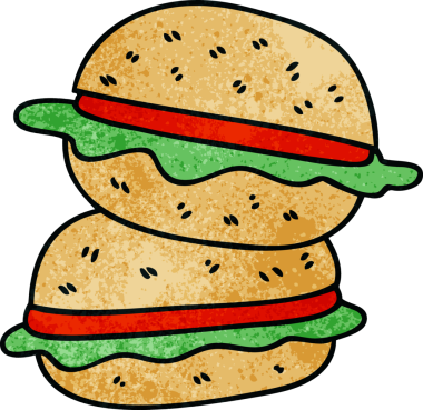 Bir insan tarafından çizilmiş garip bir vejetaryen çizimi.