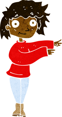 Bir insan tarafından çizilmiş çizgi film dansçısı kadın.