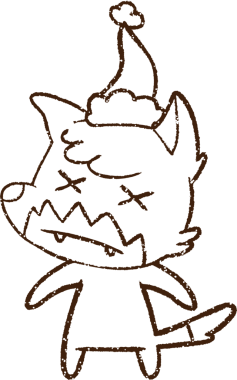 Noel Tilkisi Kömürü Bir insan tarafından çizilmiş