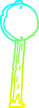 Bir insan tarafından çizilmiş bir çizgi tabelanın soğuk gradyan çizgisi.