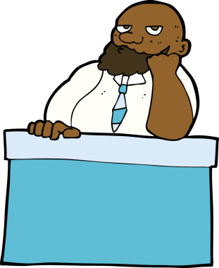 Masada bir insan tarafından çizilmiş sıkıcı bir adam.