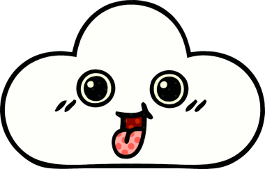 bir insan tarafından çizilmiş bir bulutun çizgi roman tarzı