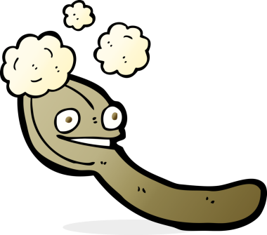 Bir insan tarafından çizilmiş bir kaşık.