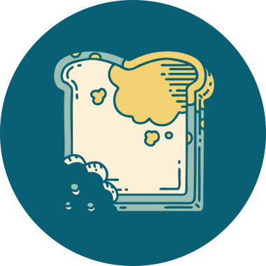 Bir insanın çizdiği küflü ekmeğin ikonik dövme şekli.