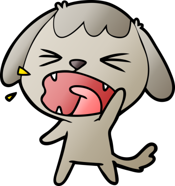 Bir insan tarafından çizilmiş şirin bir köpek havlaması.