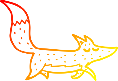 Bir insan tarafından çizilmiş bir kurt çizgi çizimi.