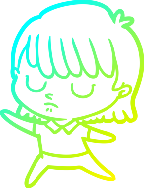 Bir insan tarafından çizilmiş bir karikatür kadın çizimi.