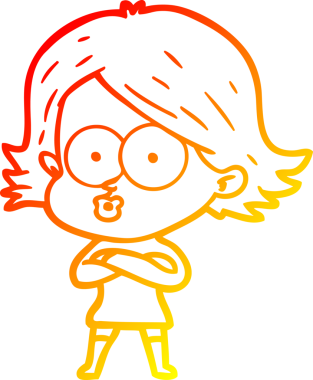 Bir insan tarafından somurtulmuş çizgi film kızı çizimi.