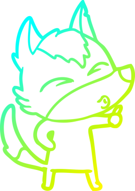 Bir insan tarafından çizilmiş bir kurt çizgi filminin soğuk çizgi çizimi.