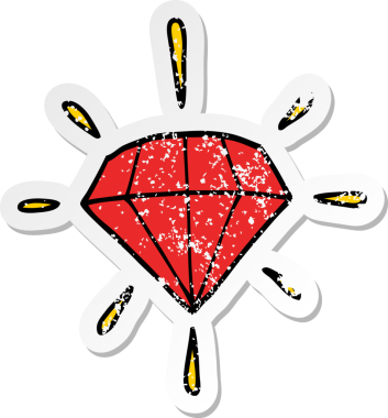 Bir insan tarafından çizilmiş karikatür dövmesi çıkartması.